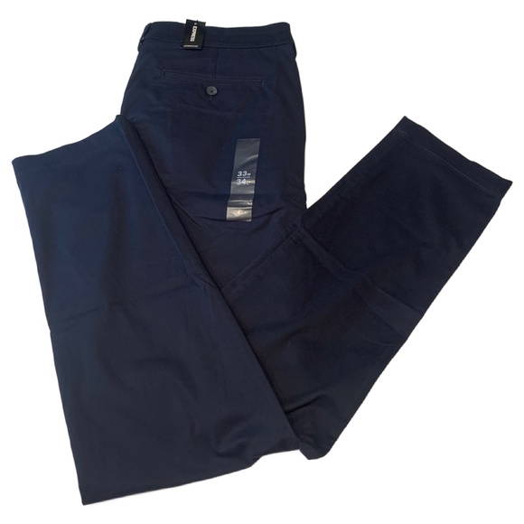 SOLD - $88 Express Athletic Slim Hyper Stretch Chino Navy NWT Size 33x34 Pants - Picture 5 of 7